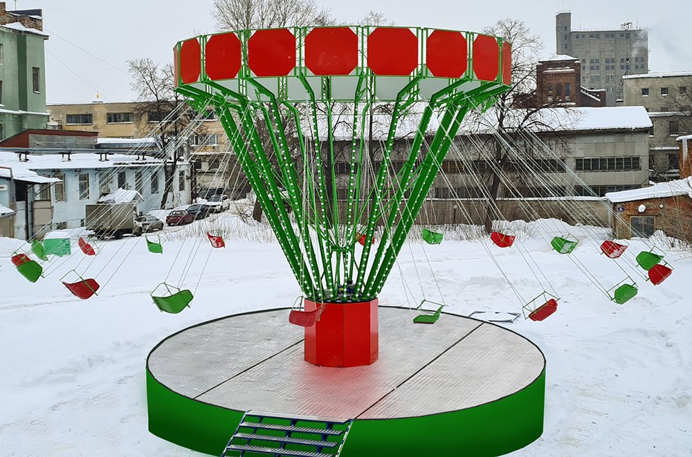 Цепочная карусель «Крона», стационарная высота 8 метров