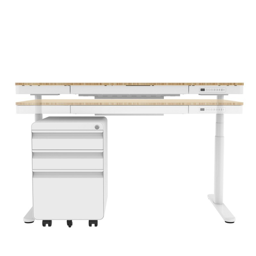 Стол для компьютера с электроприводом, QI-зарядкой и USB-портами FoxGear LIFTISCH FG-ED-55W