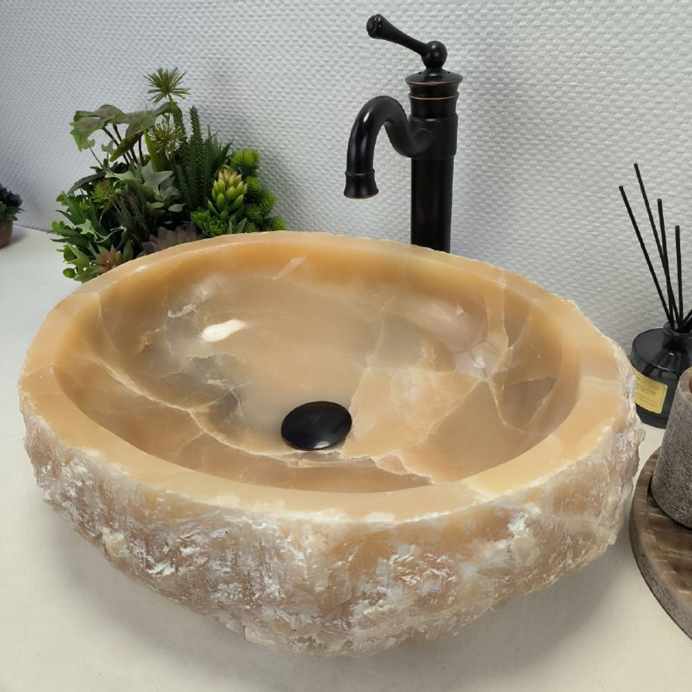 Раковина из оникса Erozy Yellow EO-62227 52*40*16 0095