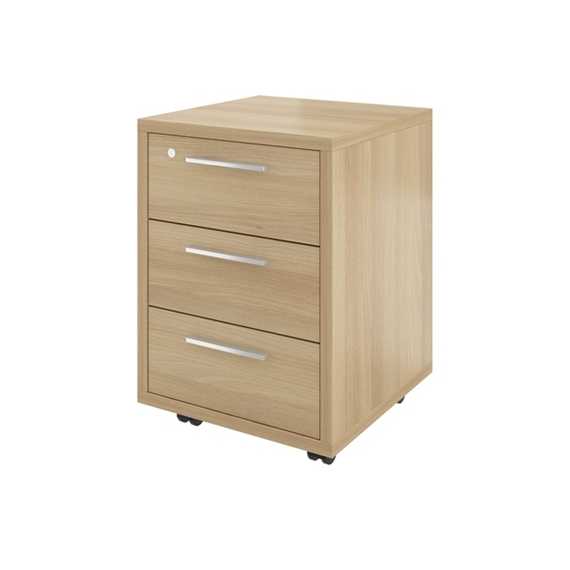 Тумба выкатная ДБ17.С (3 ящика с замком) 450х450х600