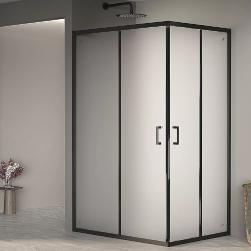 Душевой уголок RGW Passage PA-040B 80x120 3508104082-24 стекло матовое-сатинат/профиль черный