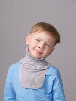 Манишка вязаная хлопковая (Жемчужно-серый)