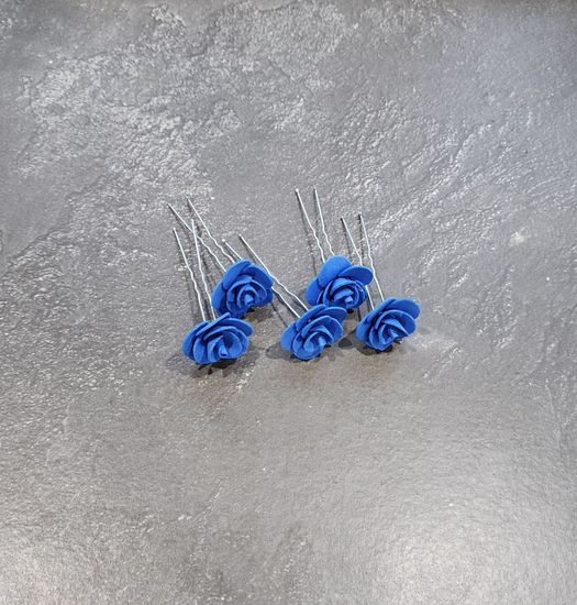 Набор шпилек "Розочки мини" латекс, 5 шт, белые