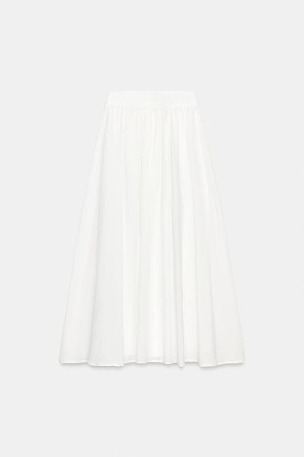 ZARA ЮБКА-НАКИДКА МИДИ, БЕЛЫЙ