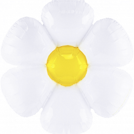 К Фигура Цветок Ромашка Белый 43''/109 см (полет от 1 дня)