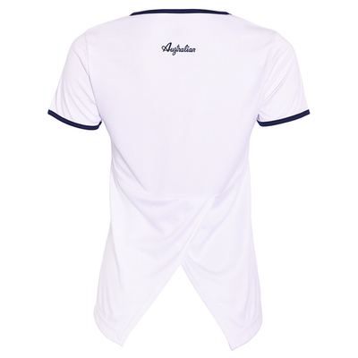 Женская теннисная футболка Australian T-Shirt Ace With Back Split - bianco
