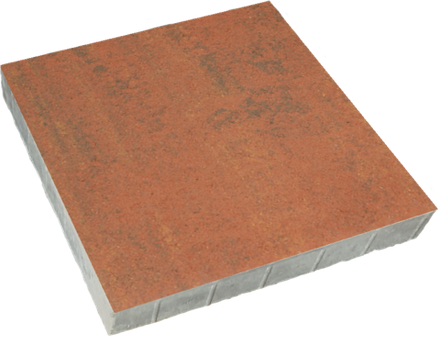 Тротуарная плитка КВАДРАТ 600х600 мм - Листопад гладкий Арабская ночь