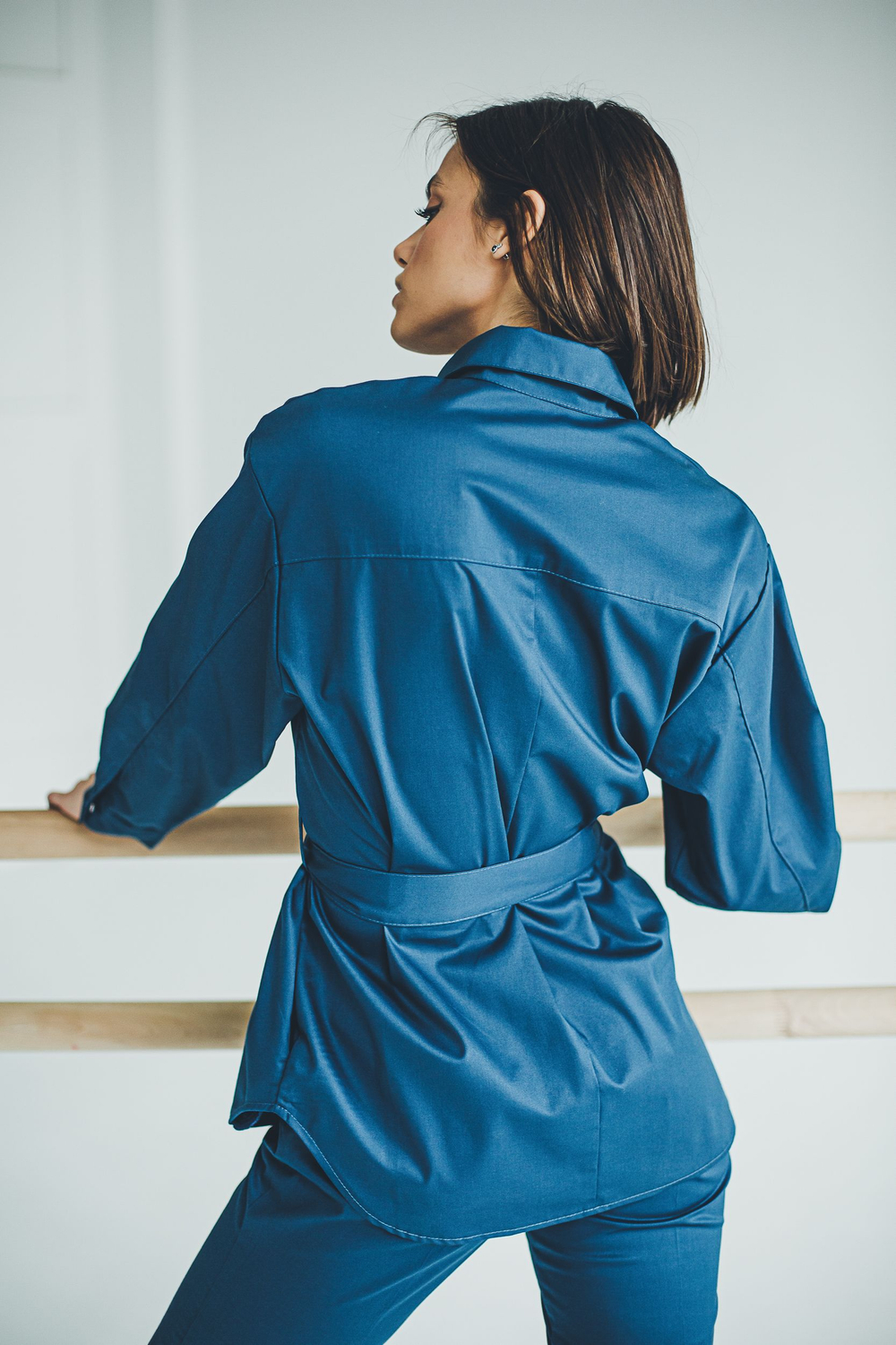Блуза женская м296 toray стретч opal blue