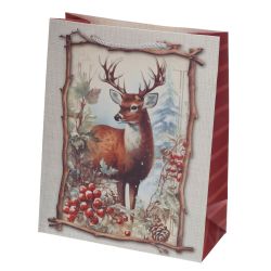 GAEM Пакет подарочный M (бумага 210г/м2, блок 12шт), L26 W12 H32 см, 4в.