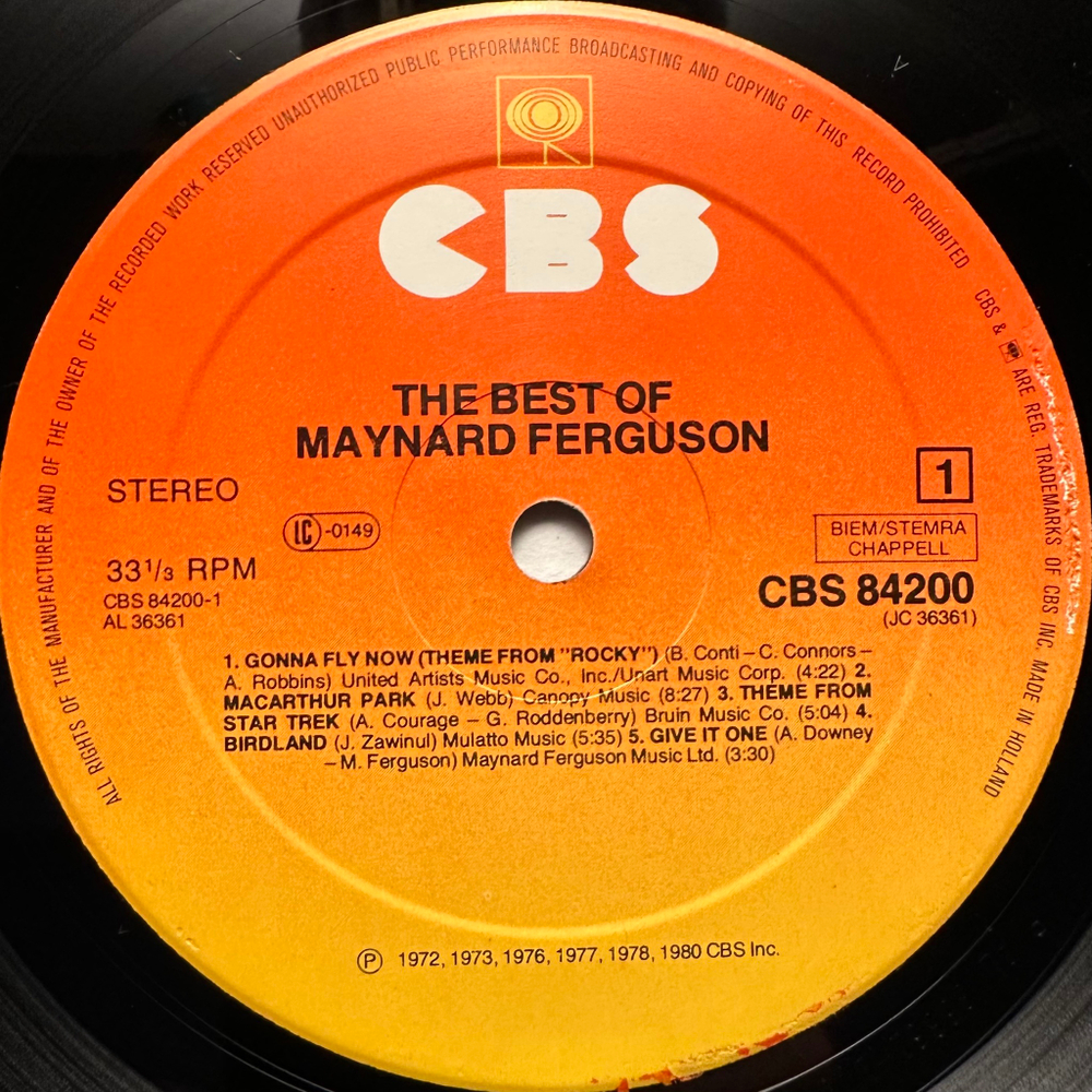 Maynard Ferguson - The Best Of Maynard Ferguson (Голландия 1980г.)