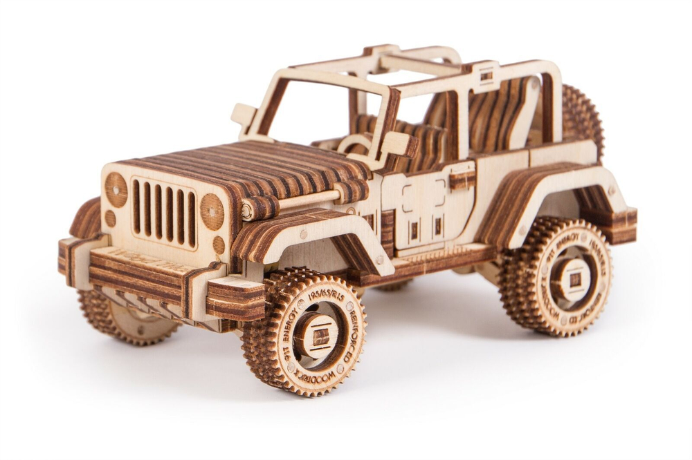 Механический 3D-пазл из дерева Wood Trick Сафари Джип