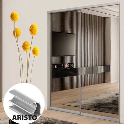 Дверь-купе ARISTO С, зеркало, профиль хром матовый