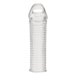 Текстурированная насадка на пенис Clear Textured Penis Enhancing Sleeve Extension - 16,5 см. (Цвет: прозрачный)
