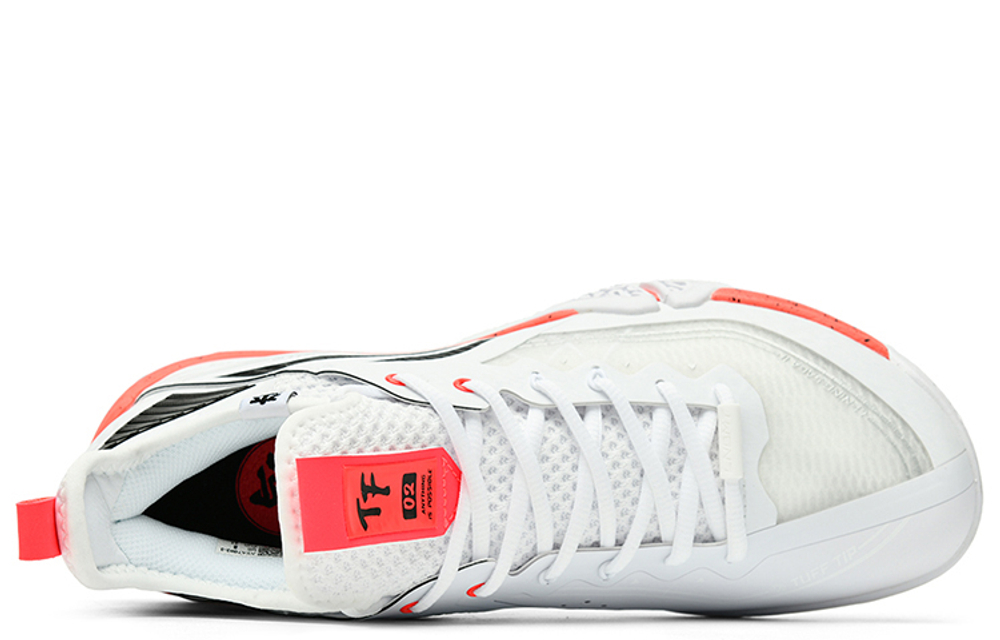 Li Ning Rubber Slip Resistant Abrasion Resistant Low top Badminton Shoes Unisex White