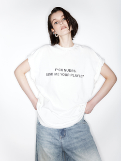 Футболка Playlist, молочная