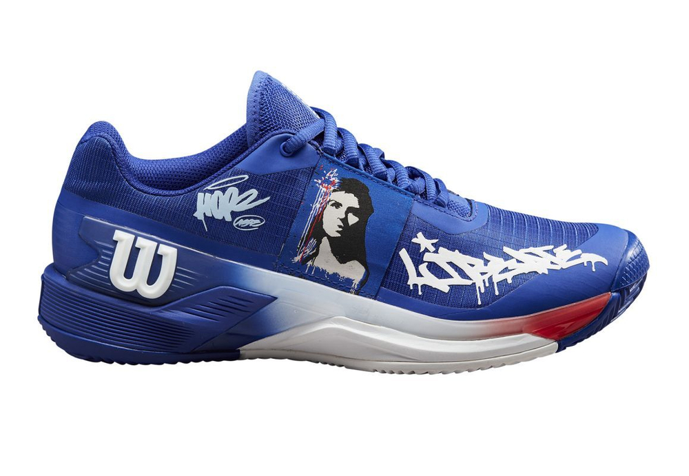 Женские теннисные кроссовки Wilson Rush Pro 4.0 Hope Paris Clay - bluing/white/infrared