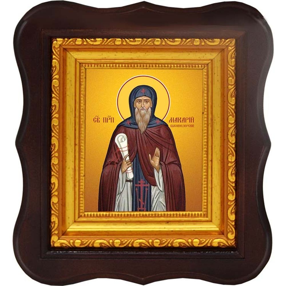 Макарий Высокоезерский преподобный. Икона на холсте.