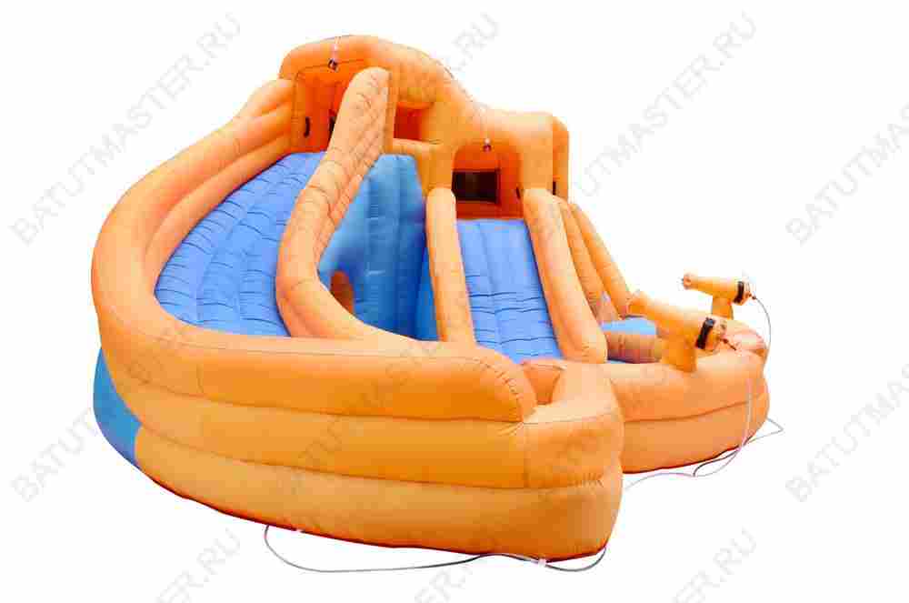 Батут для детей на дачу "Оранжевая долина" 6,65*5,4*3 м