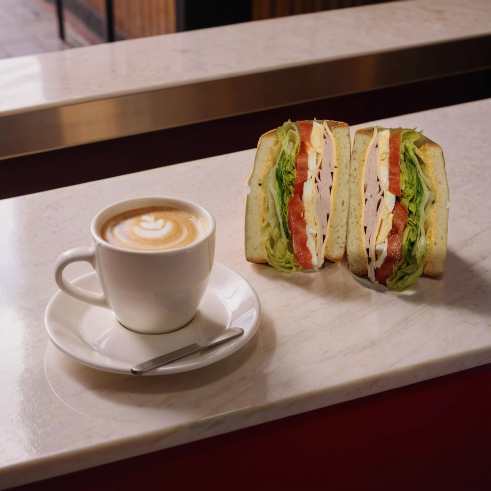 Сэндвич с ветчиной и сыром по-корейски