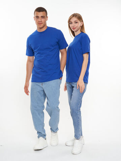 Футболка васильковая