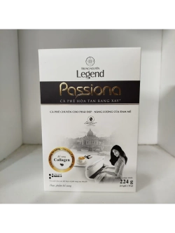 Вьетнамский растворимый Кофе с Коллагеном без сахара Legend Passiona (14 стиков) 224 г