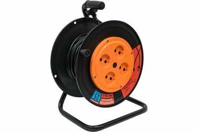 Удлинитель на катушке ПВС 2х0,75 4 розетки "Джет" 100м