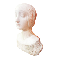 Динес Ю. С. Алиенора Аквитанская. Итальянский мрамор, резец. 1949 г.