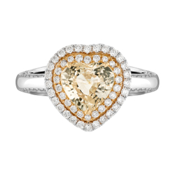 Кольцо с Жёлтым Сапфиром и Бриллиантами, R0070-712/1