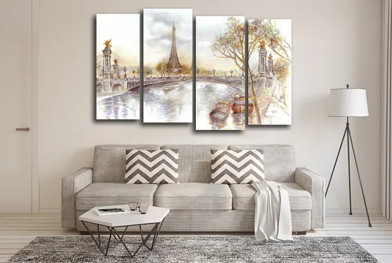 Модульная картина "Париж красками"