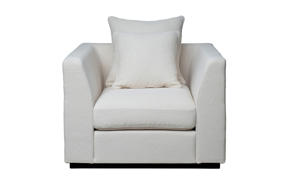 Кресло 105x100x90см Garda Decor Roberto рогожка кремового цвета