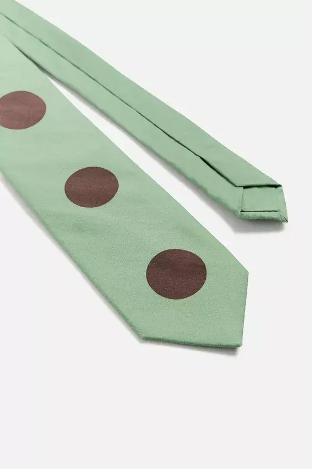 ZARA X HARRY LAMBERT, ГАЛСТУК В ГОРОШЕК, СВЕТЛО-ЗЕЛЕНЫЙ