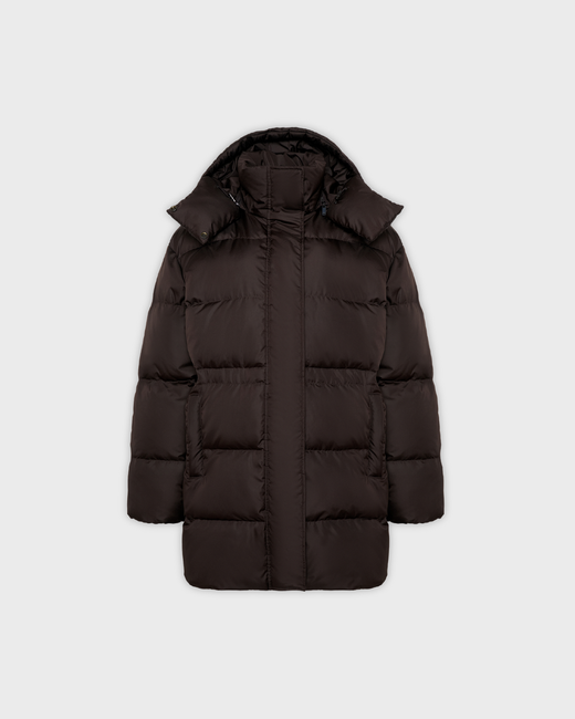Пуховик удлиненный Шоколад