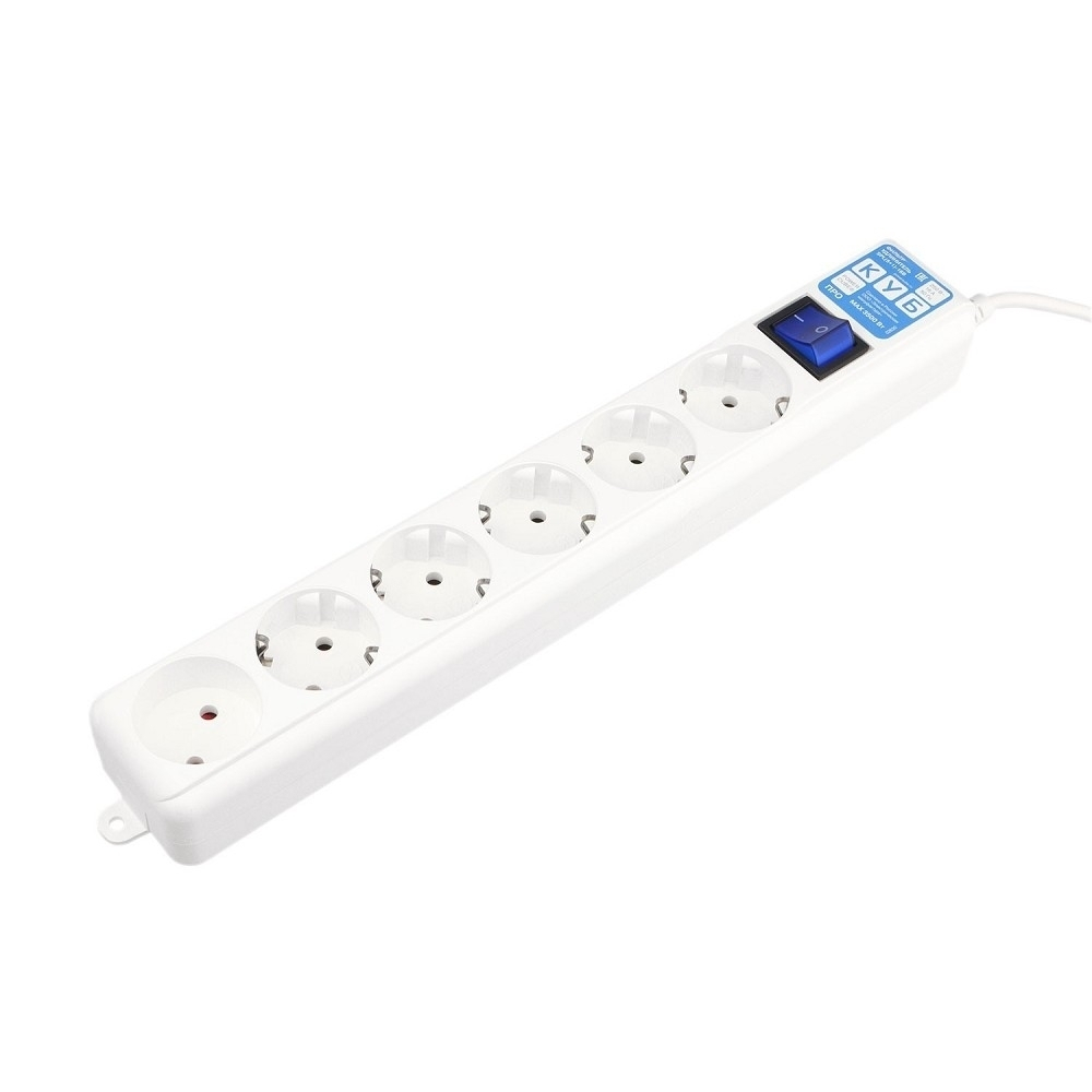 Сетевой фильтр PowerCube Фильтр-удлинитель PRO (SPL6-16-P-5М) 5.0м, 6 розеток,16А, белый