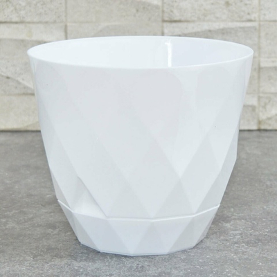 Горшок цветочный Laurel D145мм 1,3л с поддоном (белый)