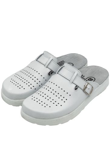 «307M» | Мужские тапочки-сабо (белый)