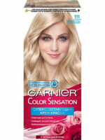 Гарньер Color Sensation краска д/волос крем. т.111 ультр.блонд платин. блеск 110мл