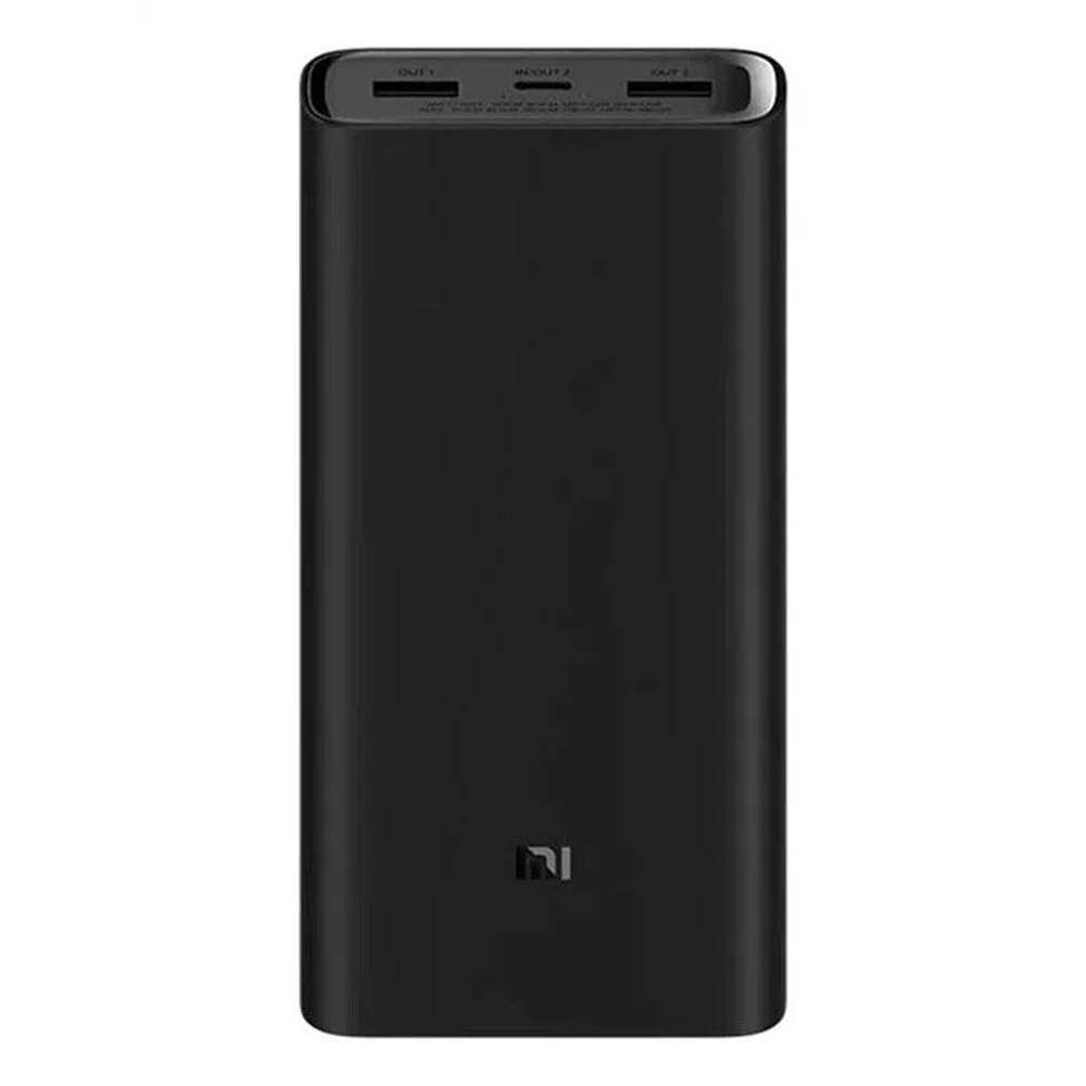 Внешний аккумулятор Xiaomi Mi Power Bank 50W (20000 мА·ч) (версия Global) Проводная зарядка: USB-C, 2 USB-A. Беспроводная зарядка: нет. Есть LED-индикация. Максимальная выходная мощность — 50 Вт