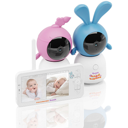 Видеоняня Ramili Baby RV100X2KROSHNUSHA Крошик и Нюша, Малышарики, с креплениями