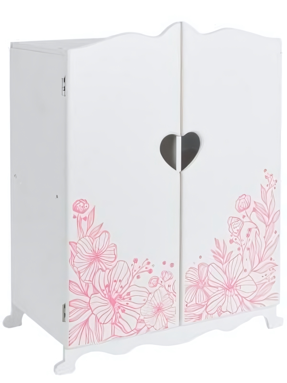 Шкаф с дизайнерским цветочным принтом "Diamond princess" белый (Манюня)