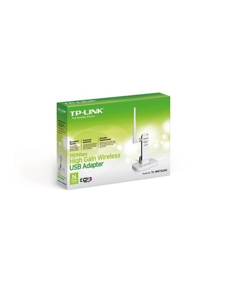 TP-Link TL-WN722N(RU) Беспроводной 150 Мбит/с USB-адаптер повышенной мощности