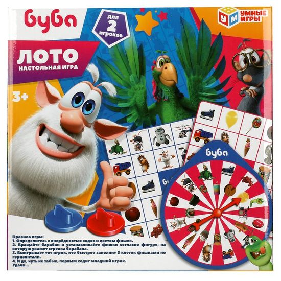 Настольная игра БУБА лото, кор.21*21*4,5см Умные игры