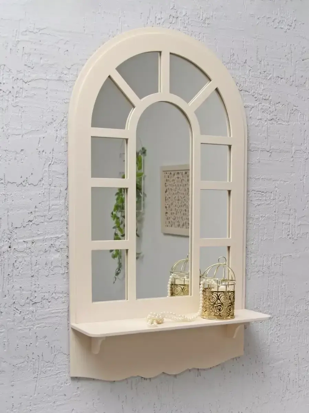 Зеркало на стену с полкой