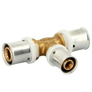 Тройник пресс Uni-Fitt 26х16х26 редукция среднего отвода для металлопластиковых труб фитинг 706G8680