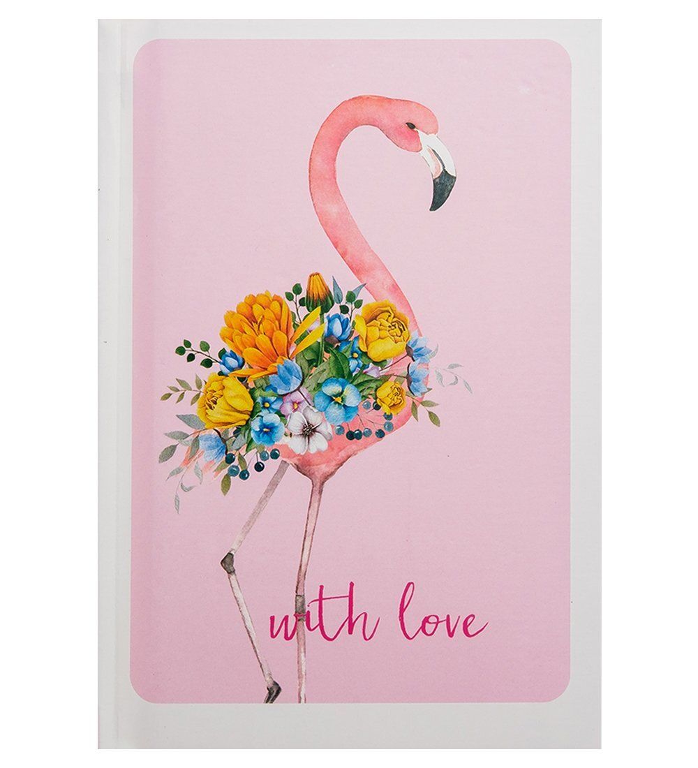 NB-64/3 Блокнот с ручкой «Фламинго» в коробке с замком