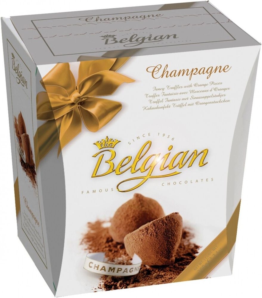 Шоколад Бельгиан Трюфели с ароматом шампанского присыпанные какао / The Belgian Champagne Cocoa Dusted Truffles 200г