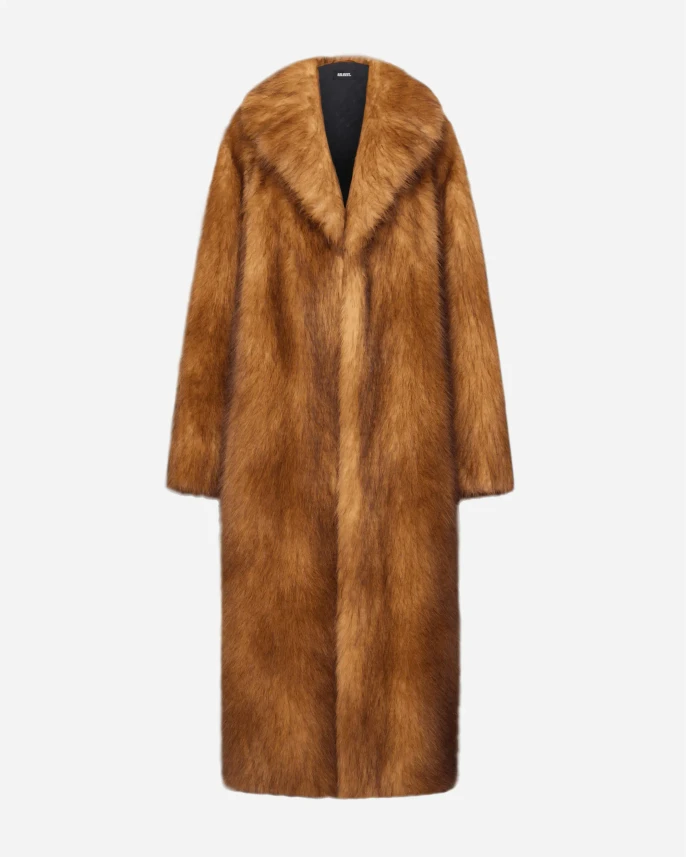 Пальто из экокожи под рептилию