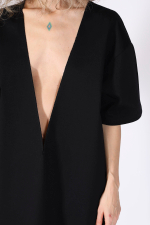 MM6 MAISON MARGIELA ПЛАТЬЕ ЧЕРНОЕ КОМБИНИРОВАННОЕ