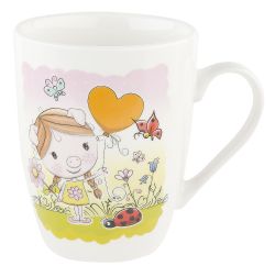 Кружка фарфоровая "Нюша на прогулке" v=360мл. (4вида) (min12) (транспортная упаковка)