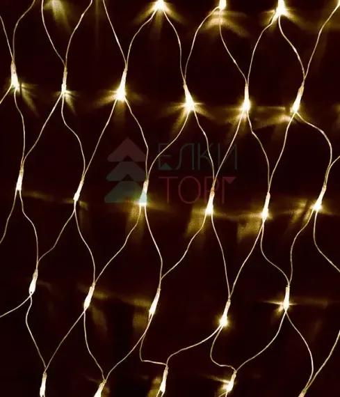 Светодиодная сетка 2*2 м., 256 теплых белых LED ламп, прозрачный ПВХ, LTC (NTL256M-10-2WW)