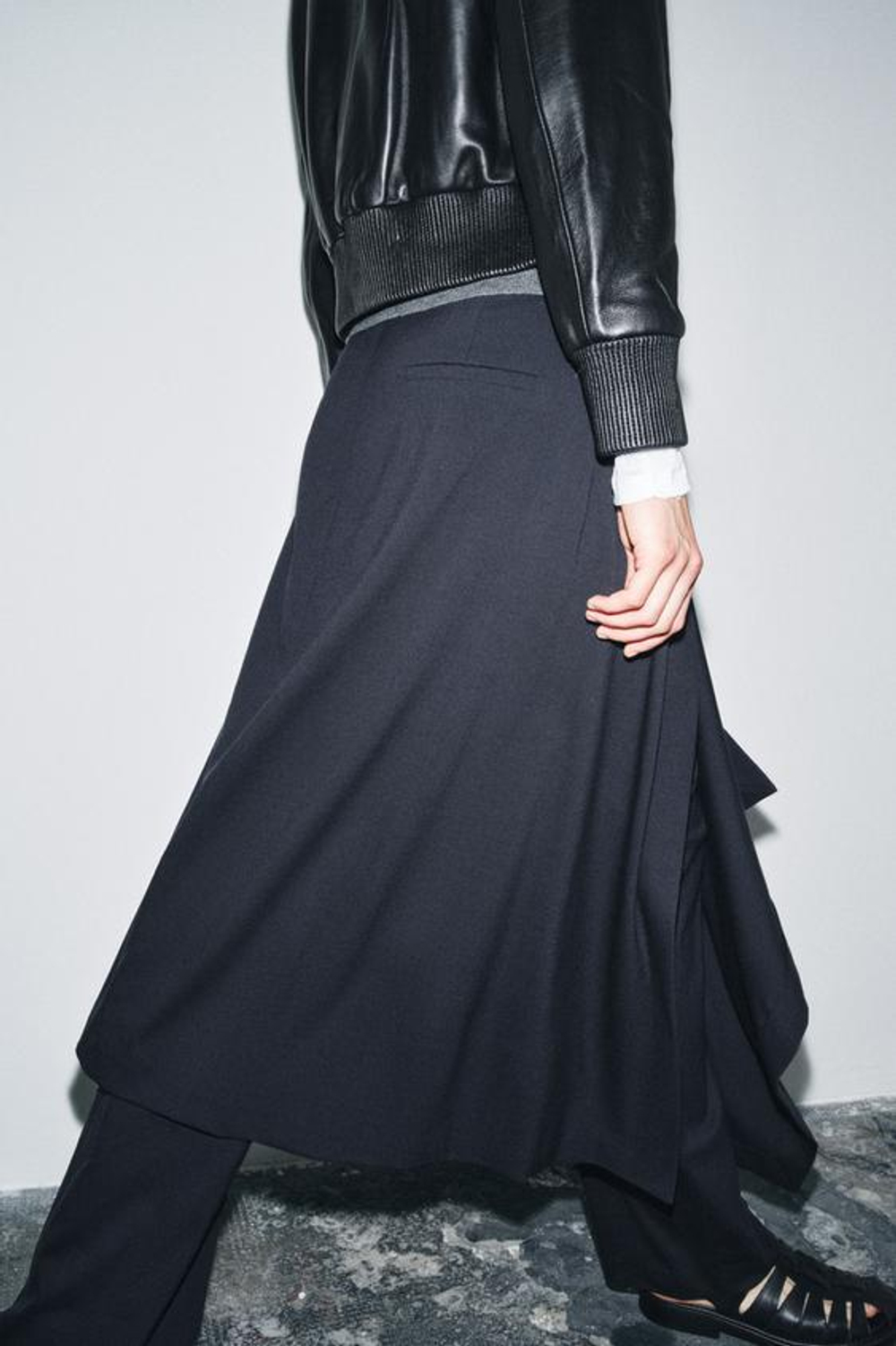 ZARA БРЮКИ-ПАРЕО — ZW COLLECTION, МОРСКОЙ ТЕМНО-СИНИЙ